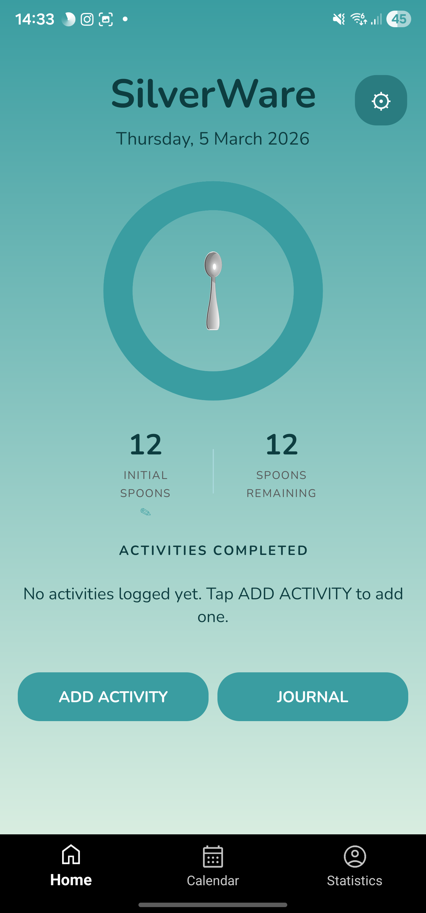 SilverWare home screen